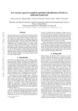 Low-resource speech recognition and dialect identification of Irish in a
  multi-task framework