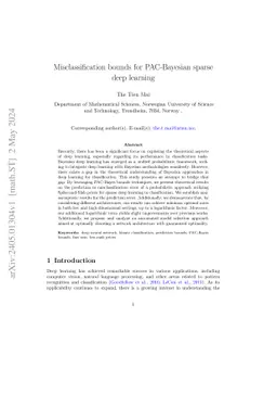 Misclassification bounds for PAC-Bayesian sparse deep learning