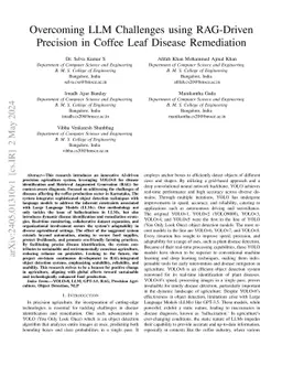 Overcoming LLM Challenges using RAG-Driven Precision in Coffee Leaf
  Disease Remediation