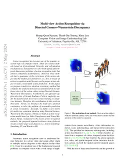 Multi-view Action Recognition via Directed Gromov-Wasserstein
  Discrepancy