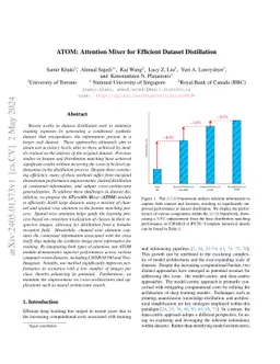 ATOM: Attention Mixer for Efficient Dataset Distillation