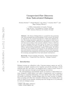 Unsupervised Flow Discovery from Task-oriented Dialogues