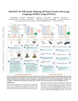 MiniGPT-3D: Efficiently Aligning 3D Point Clouds with Large Language
  Models using 2D Priors