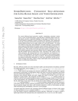 StoryDiffusion: Consistent Self-Attention for Long-Range Image and Video
  Generation