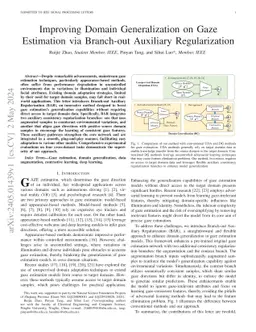 Improving Domain Generalization on Gaze Estimation via Branch-out
  Auxiliary Regularization