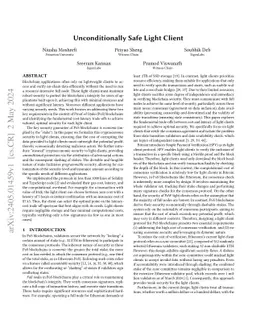 Unconditionally Safe Light Client