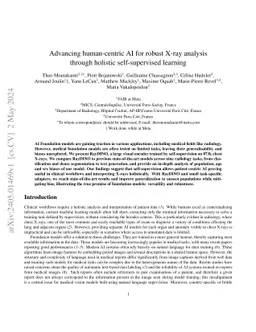 Advancing human-centric AI for robust X-ray analysis through holistic
  self-supervised learning
