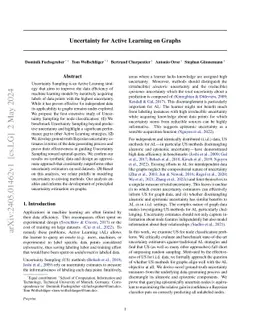 Uncertainty for Active Learning on Graphs