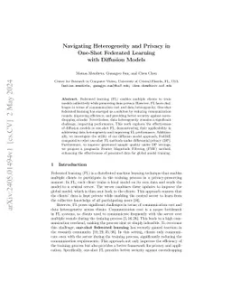 Navigating Heterogeneity and Privacy in One-Shot Federated Learning with
  Diffusion Models