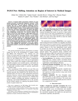 PAM-UNet: Shifting Attention on Region of Interest in Medical Images