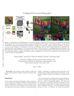 Configurable Holography: Towards Display and Scene Adaptation