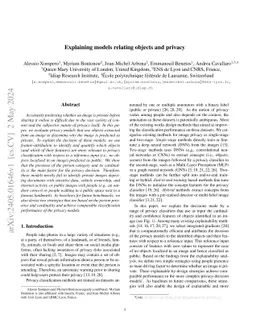 Explaining models relating objects and privacy