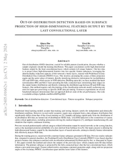Out-of-distribution detection based on subspace projection of
  high-dimensional features output by the last convolutional layer