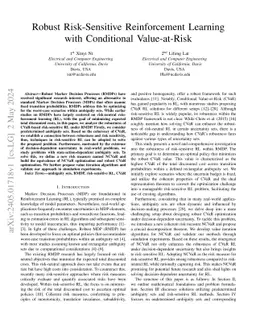 Robust Risk-Sensitive Reinforcement Learning with Conditional
  Value-at-Risk