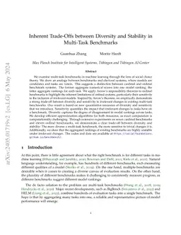 Inherent Trade-Offs between Diversity and Stability in Multi-Task
  Benchmarks