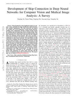 Development of Skip Connection in Deep Neural Networks for Computer
  Vision and Medical Image Analysis: A Survey