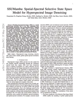 SSUMamba: Spatial-Spectral Selective State Space Model for Hyperspectral
  Image Denoising