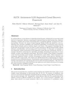 ALCM: Autonomous LLM-Augmented Causal Discovery Framework