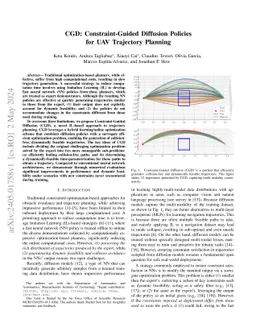CGD: Constraint-Guided Diffusion Policies for UAV Trajectory Planning