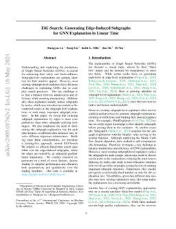 EiG-Search: Generating Edge-Induced Subgraphs for GNN Explanation in
  Linear Time