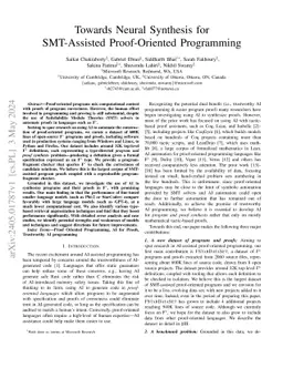 Towards Neural Synthesis for SMT-Assisted Proof-Oriented Programming