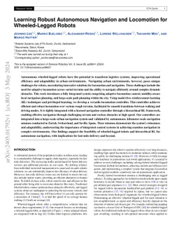 Learning Robust Autonomous Navigation and Locomotion for Wheeled-Legged
  Robots
