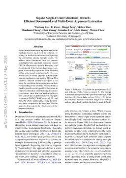 Beyond Single-Event Extraction: Towards Efficient Document-Level
  Multi-Event Argument Extraction