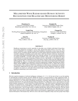 Millimeter Wave Radar-based Human Activity Recognition for Healthcare
  Monitoring Robot