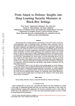 From Attack to Defense: Insights into Deep Learning Security Measures in
  Black-Box Settings