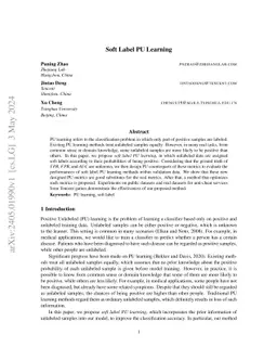 Soft Label PU Learning