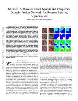 SFFNet: A Wavelet-Based Spatial and Frequency Domain Fusion Network for
  Remote Sensing Segmentation