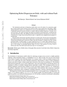 Optimizing Robot Dispersion on Grids: with and without Fault Tolerance
