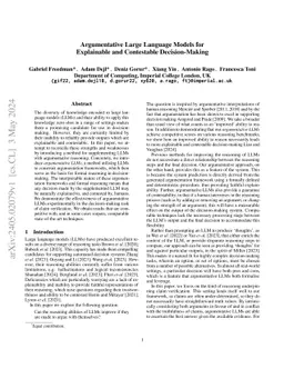 Argumentative Large Language Models for Explainable and Contestable Claim Verification