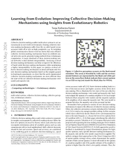 Learning from Evolution: Improving Collective Decision-Making Mechanisms
  using Insights from Evolutionary Robotics