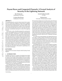 Payout Races and Congested Channels: A Formal Analysis of Security in
  the Lightning Network