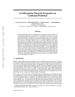 An Information Theoretic Perspective on Conformal Prediction