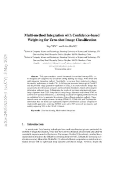 Multi-method Integration with Confidence-based Weighting for Zero-shot
  Image Classification