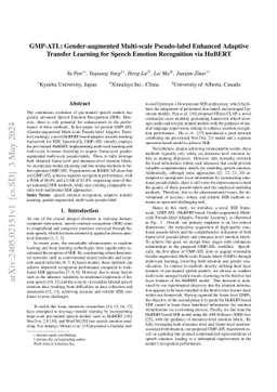 GMP-TL: Gender-augmented Multi-scale Pseudo-label Enhanced Transfer
  Learning for Speech Emotion Recognition