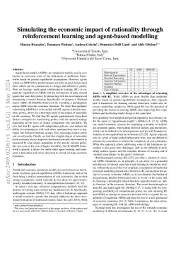 Simulating the economic impact of rationality through reinforcement
  learning and agent-based modelling
