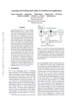 Assessing and Verifying Task Utility in LLM-Powered Applications