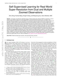Self-Supervised Learning for Real-World Super-Resolution from Dual and
  Multiple Zoomed Observations