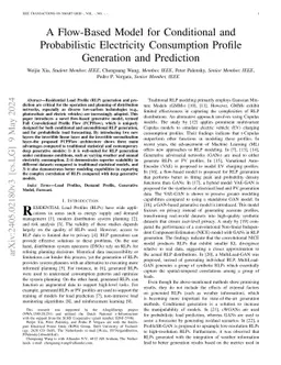 A Flow-Based Model for Conditional and Probabilistic Electricity Consumption Profile Generation and Prediction