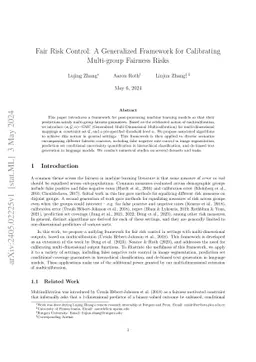 Fair Risk Control: A Generalized Framework for Calibrating Multi-group
  Fairness Risks