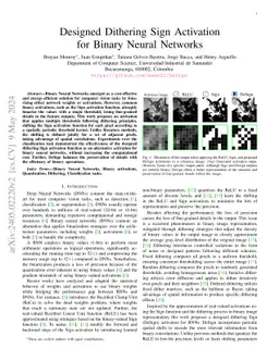 Designed Dithering Sign Activation for Binary Neural Networks