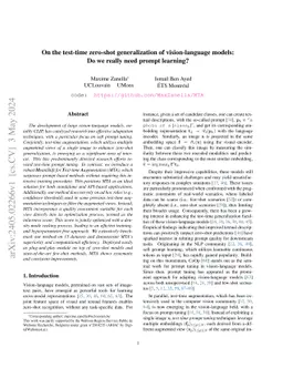 On the test-time zero-shot generalization of vision-language models: Do
  we really need prompt learning?