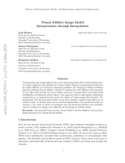 Neural Additive Image Model: Interpretation through Interpolation
