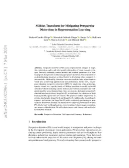 Möbius Transform for Mitigating Perspective Distortions in
  Representation Learning