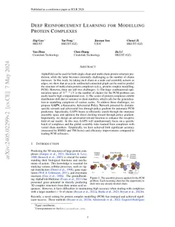 Deep Reinforcement Learning for Modelling Protein Complexes