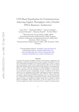 CNN-Based Equalization for Communications: Achieving Gigabit Throughput
  with a Flexible FPGA Hardware Architecture