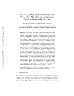 CVTGAD: Simplified Transformer with Cross-View Attention for
  Unsupervised Graph-level Anomaly Detection